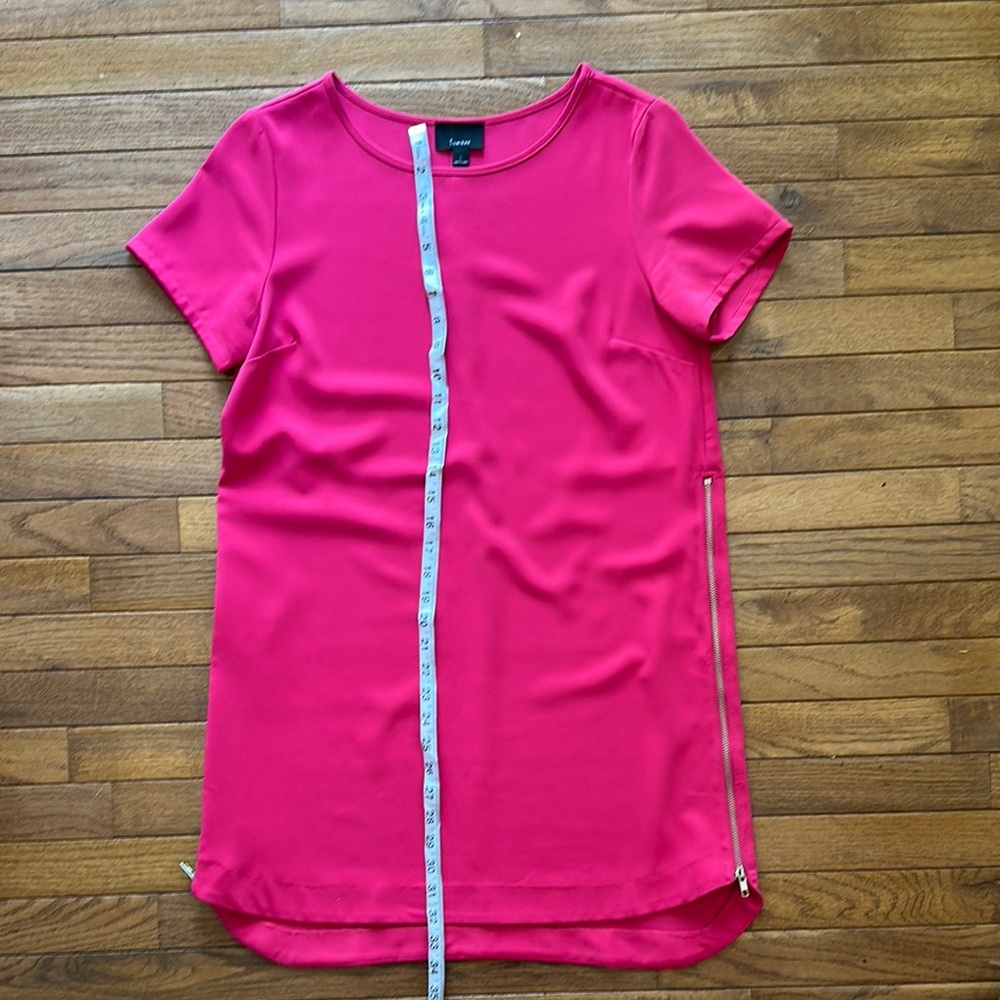 Vibrant Pink Short Sleeve Dress - Picture 4 of 6